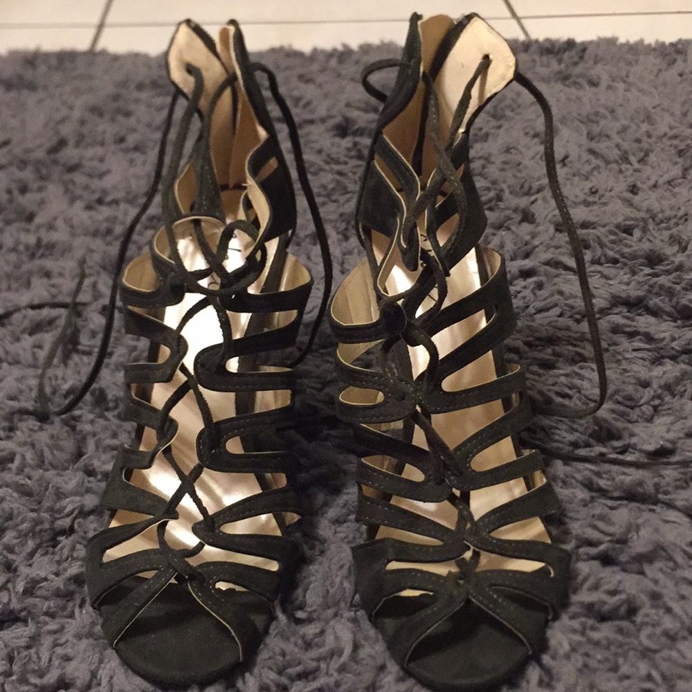 Chic lace up heels